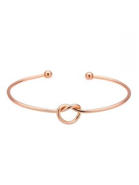 Rose Gold Tone Love Knot Cuff Bracelet